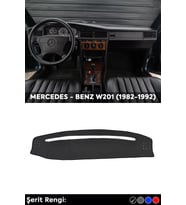 Mercedes - Benz W201 (1982-1992) 3d Torpido Koruma Kılıfı - Ön Göğüs Kaplama - Siyah Şerit