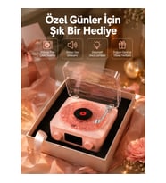 Mey İthalat® Retro Bluetooth Hoparlör – Yumuşak Gece Lambası ve Saat Göstergeli Yeni Nesil