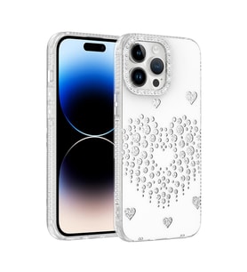 iPhone 14 Pro Max Kılıf Damla Taşlı Rivas Sert PC Kılıf