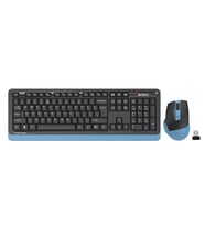 A4 TECH FG1035 Kablosuz Q Trk Optic Mouse Siyah/Mavi Multimedya Klavye - Mouse Set