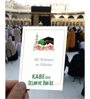 Kabe’den Selam ve Dua ile Kart 7X10 cm 36 Adet Karton