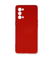 Oppo Reno 5 Pro Kılıf Nano İçi Kadife Silikon - Kırmızı