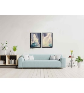 Çerçeveli Doku Efektli Tablo Seti 105x70 cm