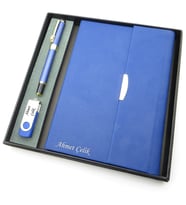 Signator® Codex  N385 Kişiye Özel Defterli Set - İsme Özel Mavi Kalem + İsme Özel Mavi Defter+ İsme Özel 32 GB Usb Bellek  İsme Özel Kutusunda Hediyelik Set (Karışık)