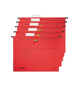 Leitz Askılı Dosya Telsiz Karton A4 Kırmızı Askılı Dosya (25 Li Paket)