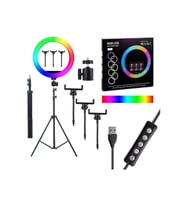14 inç Işıklı Selfie Çubuğu ve Tripod ile Makyaj ve YouTube Çekimleri