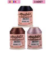 3 Adet Altınbaşak Oya ve Dantel İpi 20 gr - Royaleks - No: 117 - 103 - 485