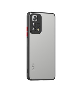 Vendas Xiaomi Redmi Note 11 Pro 5G Uyumlu Mara Serisi Arkası Mat Renkli Hux Silikon Kılıf (Siyah)