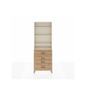 Arges Dolap 4 Raflı 4 Çekmeceli 88x30x243 Aytaşı-Çam