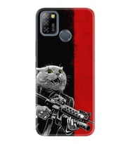 INFINIX Smart 4 5 6 Zero 8 S5 Pro Kılıf Desemli Silikon Çılgın Kedi 1674