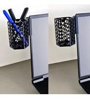 3D Baskı Monitor Kalemlik - Petek Desenli Laptop Kenar Altıgen Kalemlik-Siyah
