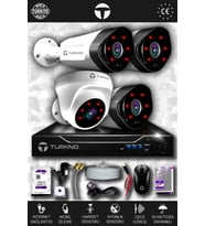 TURKNO 4 Kameralı Galia 1 İç Kamera Set 1 TB HDD Full HD Gece Görüşlü Güvenlik Kamerası Sistemi
