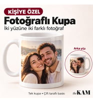 A Kalite Porselen Kupa Bardak, Kişiye Özel Kupa Bardak - Çift Taraf Fotoğraf Baskılı Kupa - Fotoğraf Baskılı Kupa - A Kalite Sevgililer Günü Hediyesi, Sevgiliye Hediye Kupa Bardak