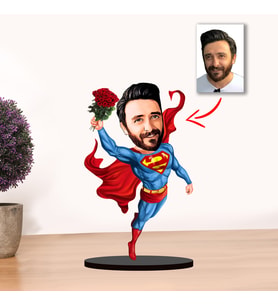 Kisiye Özel Karikatür Erkek SÜPERMEN Biblo