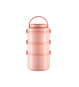 2.7 Litre 3 Katlı Yuvarlak 304Çelik Sızdırmaz Yemek Taşıma Kabı