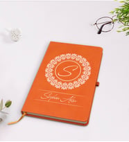 BK Gift Kişiye Özel İsimli Turuncu Termo Deri Defter Model 2