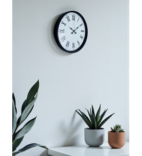 36 Cm Siyah Roma Rakamlı Duvar Saati (Standart)