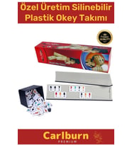 Premium Antibakteriyel Kir Tutmayan Çizilmeye Dayanıklı Silinebilir Flash Plastik Okey Takımı