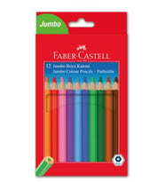 Faber-Castell Boya Kalemi 12 Renk  Jumbo Tam Boy