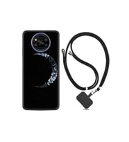 Xiaomi Poco X3 Pro Kılıf Silikon Ipli Boyun Askılı Desenli Yalnız Ay 1744