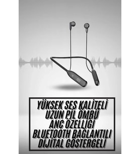 100 Saat Kablolu Boyun Askılı Dijital Göstergeli Bluetooth Kulaklık (Çok Renkli)