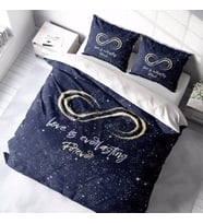 MonoHome Love is Everything 3D Pamuk Saten Çift Kişilik Nevresim Takımı (Çok Renkli)