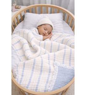 %100 Pamuklu 8 Katlı Multi Müslin Bebek Çocuk Battaniyesi – XL (120x100 cm)