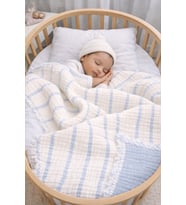 %100 Pamuklu 8 Katlı Multi Müslin Bebek Çocuk Battaniyesi – XL (120x100 cm)