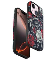 Durukar® iPhone 15 Plus Flower Series Magsafe Kapak - Siyah