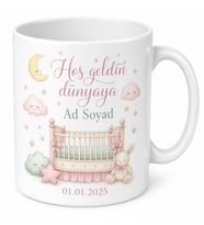 Kişiye Özel Bebek Odası Hatırası Kupa Bardak İsimli Hediye