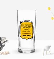 BK Gift Kişiye Özel İsimli DTF Rakı Sözleri Mottolu Rakı Bardağı-13, Arkadaşa Hediye, Sevgiliye Hediye