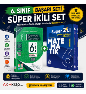 Örnek Akademi 6. Sınıf Süper İkili Matematik ve Evrensel İletişim 6 lı Sarmal Deneme Seti 2 Kitap