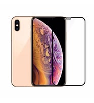 Apple iPhone XS Max 5D Tam Kaplayan Ekran Koruyucu Tempered Cam (Renksiz)