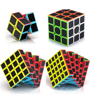 4 SET PROFESSIONAL QY SPEED CUBE CORBON FİBER CUBE VIP 4LÜ SET 2X2 3X3 4X4 5X5 ZEKA KÜPÜ RUBİKS CUBE
