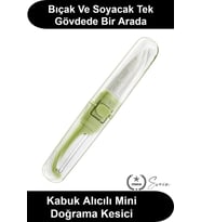 Çift Taraflı Meyve Sebze Bıçağı Soyacak Uçlu Paslanmaz Çelik Kılıflı Mutfak Gereci Salatalık Limon D
