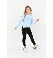 Toontoy Kız Çocuk Remember Baskılı Sweatshirt (Mavi)