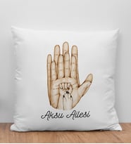 BK Gift Kişiye Özel Renkli Aile ve Pati Tasarımlı Beyaz Kırlent Yastık-1, Aile Hediyesi, Ev Dekorasyonu, Evcil Hayvan