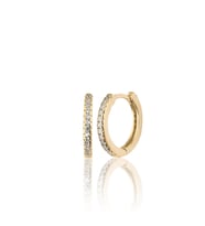 925 ayar Gümüş Zirkon taşlı Halka küpe 12 mm (Gold)