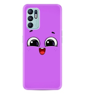 Oppo Reno 6 Kılıf Silikon Desen Özel Seri Purple Sweety 1717