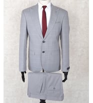 JAN CARLUCCİ Erkek Slim Fit Sivri Yaka Gri Drop 6 Takım Elbise