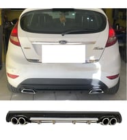 Ford Fiesta MK7 Gri Difüzör Çiftli Yuvarlak Egzoz Görünümlü D Tip Difizör