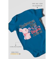Kızdırmayın beni dayımı ararım Kısa Kollu Bebek Body %100 Pamuk