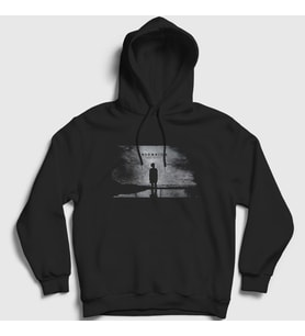 Presmono Unisex Siyah Dark Insomnium Kapüşonlu Sweatshirt 151278tt