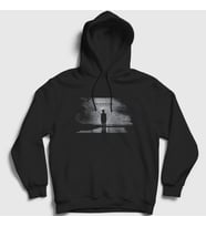 Presmono Unisex Siyah Dark Insomnium Kapüşonlu Sweatshirt 151278tt
