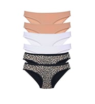 Mulvxbrf Brf02 6 Adet Likralı Kadın Slip Külot Leopar Ten Beyaz (Mulvix)