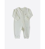 Organik New Basic Fermuarlı Tulum Ekru