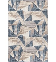Eliana Home Baskılı, Yıkanabilir Kaymaz Taban Salon Halısı LNA1762 100x150 cm (Gri)