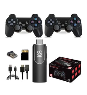 DOREKA K8 GAMESTİCK Taşınabilir mini oyun konsolu 64G 4K HD Retro oyun konsolu  (Siyah)