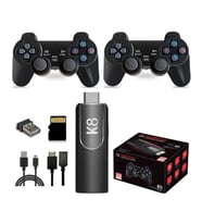 DOREKA K8 GAMESTİCK Taşınabilir mini oyun konsolu 64G 4K HD Retro oyun konsolu  (Siyah)