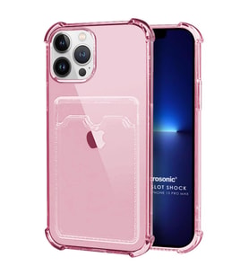 Microsonic Apple iPhone 13 Pro Max Card Slot Shock Kılıf Pembe